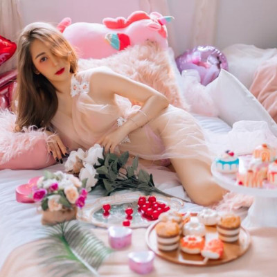 Váy ngủ xuyên thấu nữ hoàng trễ vai sexy Q134 - Đầm ngủ - Váy ngủ