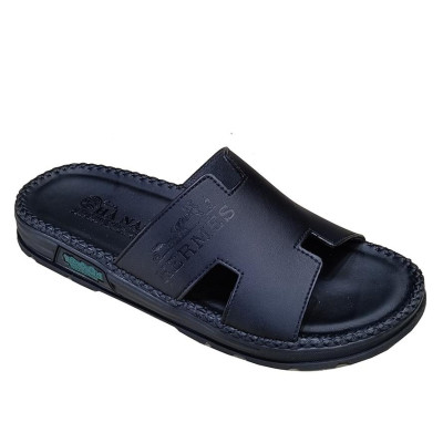 Dép Nam Da Bò HA NAM Đế Siêu Nhẹ Khâu Chỉ Toàn Bộ DNA22041