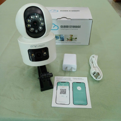 Camera Wifi 2 Mắt 8MpX Siêu Nét Xoay 360 Độ - Đàm Thoại & Chống Trộm Hiệu Quả