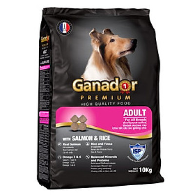 Thức ăn cho chó trưởng thành Ganador vị cá hồi & gạo Salmon & Rice 10kg