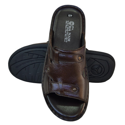 Dép Nam Quai Ngang HÀ NAM Da Bò Thật Cao Cấp DNA2114