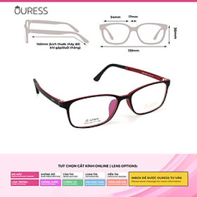Gọng kính cận 1915 nhựa dẻo ultem thời trang nam nữ mắt kính OURESS
