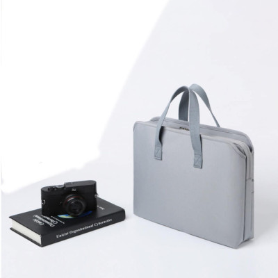 Túi xách, cặp đựng máy tính, laptop, macbook siêu chống sốc, chống nước màu ghi 