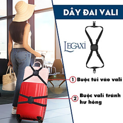 Dây Đai Vali Chữ X, Dây Ràng Hành Lý, Dây Buộc Túi Giỏ Cặp Balo Thùng Vào Vali Bảo Vệ Đồ Đạc Co Giãn Đi Du Lịch Máy Bay Legaxi