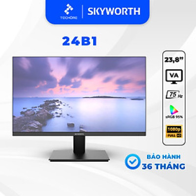 Màn hình máy tính SKYWORTH 23.8" VA Full HD 75Hz VESA sRGB 95% 24B1 - Hàng chính hãng