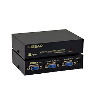 Bộ chia tín hiệu VGA 1 ra 2 FJGEAR FJ-2002 - Hàng Nhập Khẩu