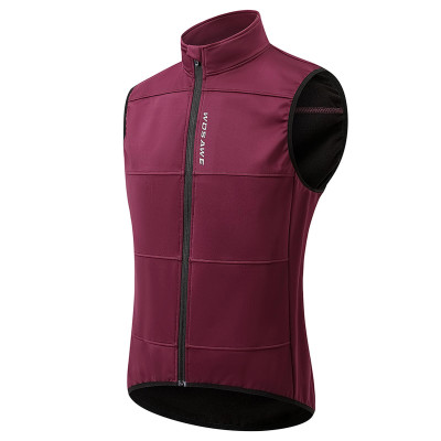 Áo khoác nam Wosawe Bo282 lót lông cừu không tay cho tập luyện thể thao ngoài trời chạy đi bộ đường dài