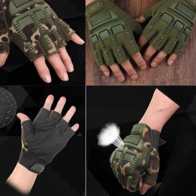 Găng Tay phươt, tập gym, thể thao quân đội đa năng Dành Cho Phượt Thủ (Hở Ngón) - Henrysa