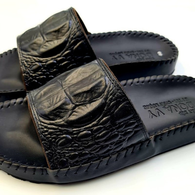 DÉP DA BÒ NAM 100%, QUAI LƯNG CÁ SẤU