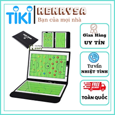 Bảng chiến thuật bóng đá, sa bàn chiến thuật dành cho huấn luyện viên gấp gọn có kèm bút - Henrysa