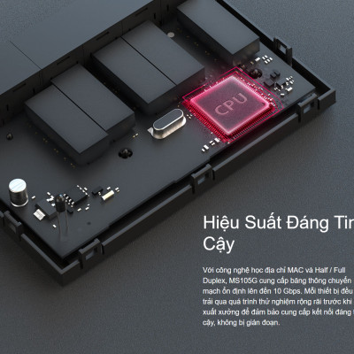 Bộ Chia Tín Hiệu Switch Để Bàn Mercusys MS105G 5 Cổng 10/100/1000 Mbps - Hàng Chính Hãng