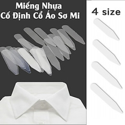 Set 200 Miếng Nhựa Cố Định Cổ Áo Sơ Mi, Giữ Thẳng Cổ Áo Thời Trang Nam Nữ Đi Làm Văn Phòng Legaxi