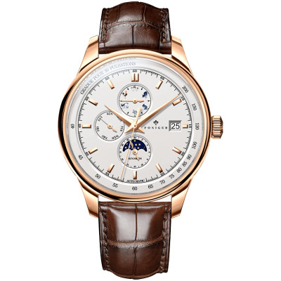 Đồng hồ nam Poniger P815-1 Chính hãng ,Kính sapphire nguyên khối ,chống xước,chống nước 50m,mặt đen vỏ vàng hồng dây da nâu ( đen) xịn,vỏ máy thép không gỉ 316L,Đồng hồ cơ (Automatic) bảo hành 24 tháng, hàng mới 100%,thiết kế trẻ trung và sang trọng