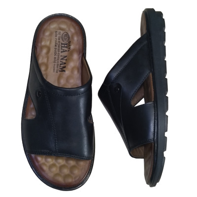 Dép Nam Quai Ngang HÀ NAM Da Bò Thật Cao Cấp DNA2202