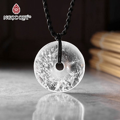 Mặt dây chuyền đồng điếu thạch anh trắng mệnh thủy kim - Ngọc Quý Gemstones