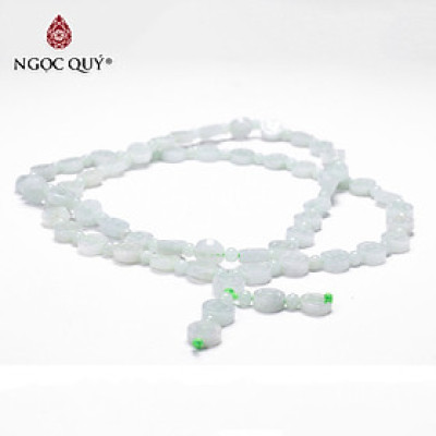 Chuỗi cổ đồng tiền đá cẩm thạch A 70cm mệnh hỏa, mộc - Ngọc Quý Gemstones
