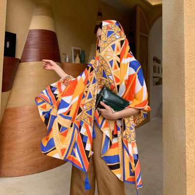 Khăn Choàng Boho Đi Biển, Khăn Quàng Cổ Họa Tiết Thổ Cẩm Mỏng Nhẹ (Nhiều Mẫu)