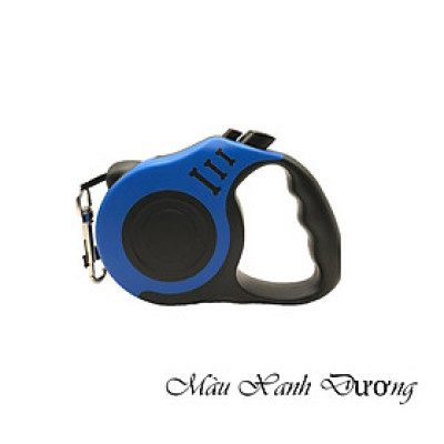 Dây dắt chó đi dạo tự động rút gọn - Dây rút gọn 5M - Có nút bấm dừng và nhả dây chính xác - Dây vải chắc chắn - Tay cầm không gây đau tay