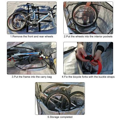 Túi đựng xe đạp leo núi bằng chất liệu PE hai mặt, chống thấm nước, chống bụi và chống trầy xước