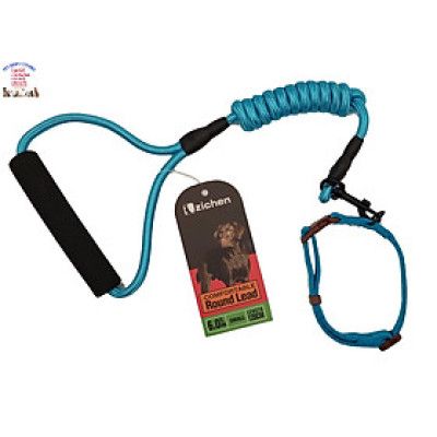 Dây dắt kèm vòng cổ cho Chó Mèo dưới 5kg Bản 1cm Chất liệu dây dù tròn, Hiệu Zichen bền đẹp, an toàn cho thú cưng