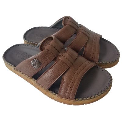 Dép Nam Quai Ngang Đế Doctor BIGGBEN Da Bò Thật DN336