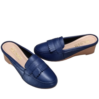 Sục Nữ Đế Xuồng HA NAM Da Bò Thật Đế Cao Su 5cm DNU2184