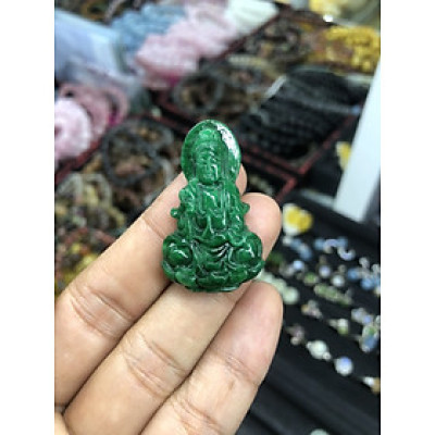 Mặt dây chuyền phật Bà Quan Thế Âm Bồ Tát đá ngọc cẩm thạch
