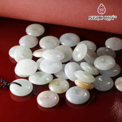 Dây chuyền đồng điếu cẩm thạch - ngọc phỉ thúy type A chất nếp băng 18~20mm - Ngọc Quý Gemstones