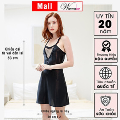 Đầm ngủ phi lụa cao cấp Wannabe DNS30 trẻ trung nữ tính xinh xắn