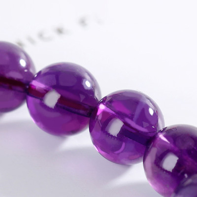 Vòng tay đá thạch anh tím phối thạch anh dâu mệnh hỏa, thổ - Ngọc Quý Gemstones