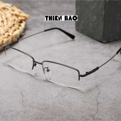Kính lão thị, kính viễn thị Nam nữ KVM367 hàng đẹp xẻ cước chống as xanh Gọng TITANIUM càng dẻo chuẩn độ