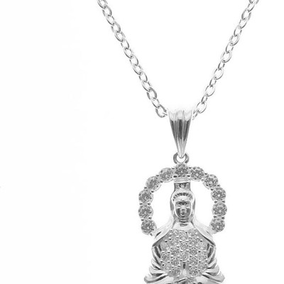 Dây Và Mặt Dây Chuyền Bạc Hiểu Minh DMD275 phật bà quan âm bồ tát