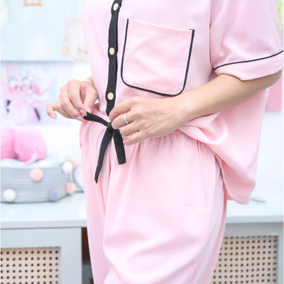 Quần lửng pijama LMcation Alia - Màu hồng phấn