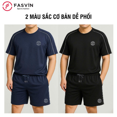 Bộ quần áo nam Bigsize từ 80 đến 100kg Fasvin chất vải tổ ong mềm co giãn thoải mái AT25206