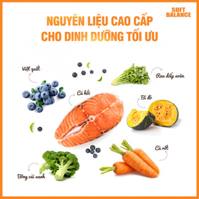 [1.2KG ] - Thức ăn hạt mềm cho chó mọi lứa tuổi vị cá hồi  SOFT BALANCE