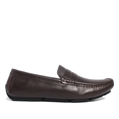 Giày MICHILUX Da Bò Thật Chính Hãng Penny Moccasin CIEMS Màu Nâu Sẫm