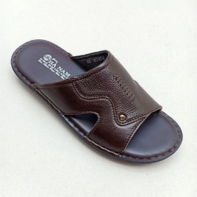 Dép Nam Quai Ngang Da Bò Thật TiTi ĐÔ Cao Cấp DN244d