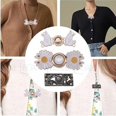 Khóa Cài Áo Quần, Nút Cài Cổ Áo Hán Phục Cổ Trang Trung Quốc, Sườn Xám, Áo Choàng Hình Hoa Cúc, Thỏ