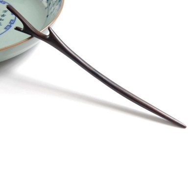 TRÂM CÀI TÓC SỪNG HƯƠU BẰNG GỖ MUN  CÓ HỘP ĐỰNG