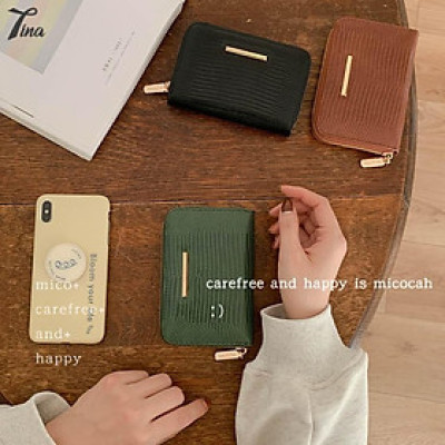 Ví ngắn cầm tay nữ Micocah 2021 thiết kế đơn giản, vân da sang trọng (FSE512) (M418)