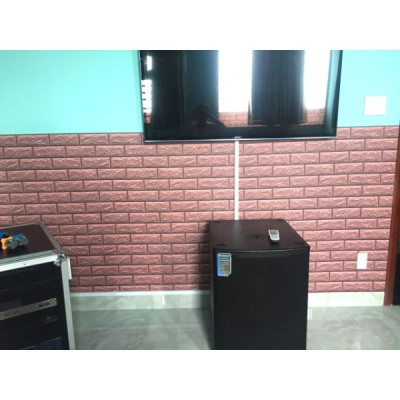 5m giấy decal cuộn dán tường gạch đỏ có sẵn keo DTL96