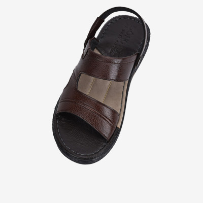 Sandal nam da bò Đông Hải quai ngang thiết kế bản to nam tính dễ phối trang phục - S1131