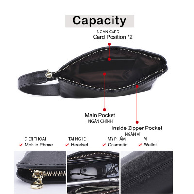 Ví nữ DA BÒ THẬT phong cách mới  - BEE GEE VNU1011