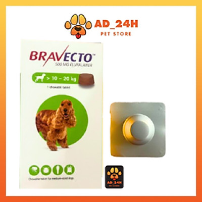 BRAVECTO diệt ghẻ, ve rận, bọ chét (chó 10-20kg) 