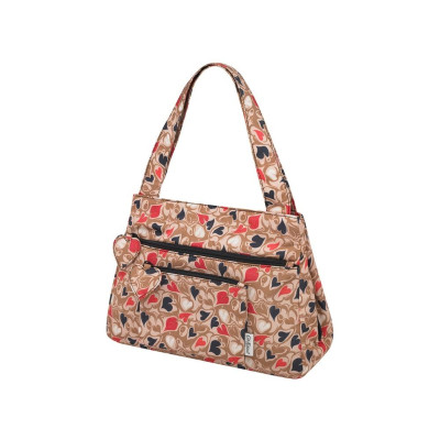 Cath Kidston - Túi đeo vai/Recycled Rose Medium Shoulder Bag - Marble Hearts Ditsy - Brown -1041521