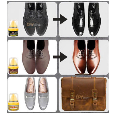 Xi Đánh Bóng Giày Da Làm Bóng Nhanh Đồ Da, Xi Kem Dưỡng Da Có Đầu Mút Hỗ Trợ MÀU NÂU