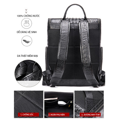 Balo nam DA BÒ THẬT, balo laptop phong cách mới – BEE GEE BLND9068