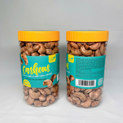 Hạt Điều Vỏ Lụa Rang Muối Hộp 500gr