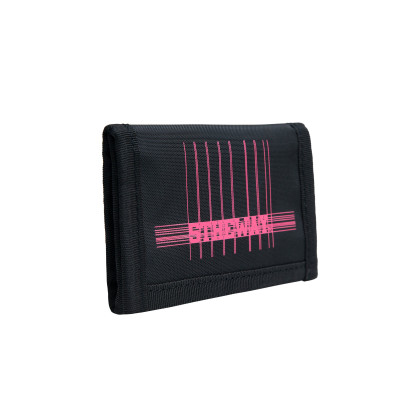 Ví Ngắn Đen Chữ Hồng 5THEWAY aka /PUBLIC ICON/ SQUARE WALLET in HOT PINK