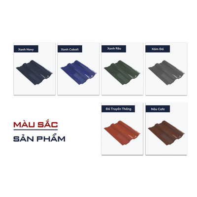 Ngói tráng men cao cấp Casa Pro, men bóng cao cấp, chống thấm, chống rêu mốc - Hoa Sen Home - hàng chính hãng